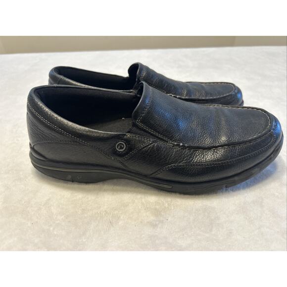 Rockport Men’s Shoes Size 10.5 W Wide Black Leather Slip On Casual Comfort XCS - Picture 3 of 8